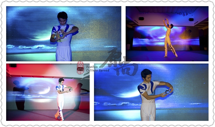 优雅的水晶球表演